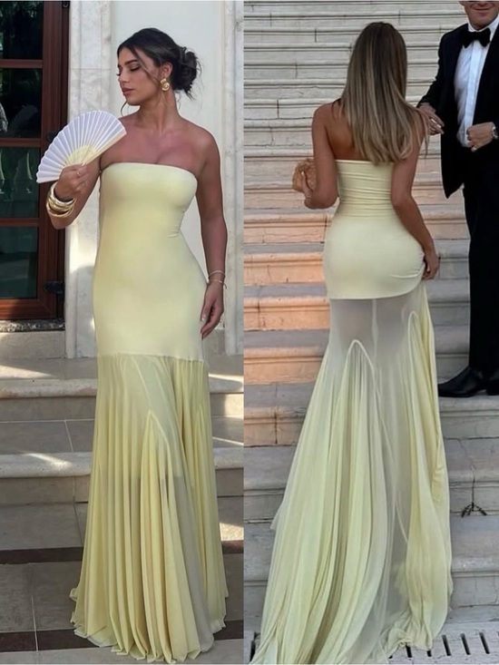Deme By Gabriella Dresses & Skirts - DEME by Gabriella Dahlia Strapless Gown Maxi Dress Butter Yellow *FLAWED*